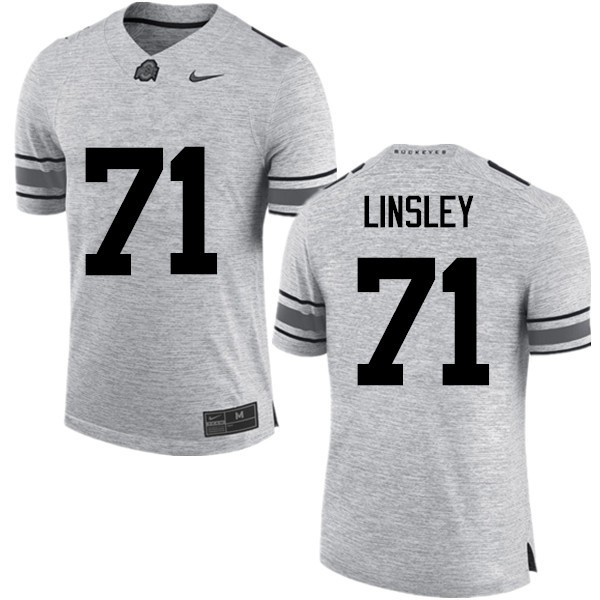 Ohio State Buckeyes #71 Corey Linsley Men Official Jersey Gray